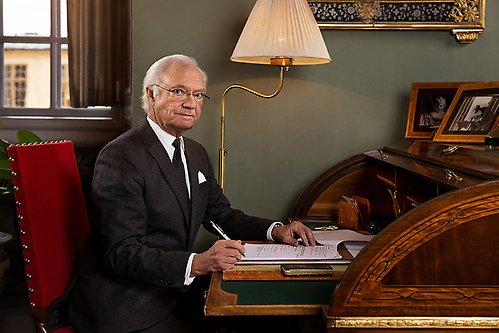 H.M. Konungen på Drottningholms slott den 17 november 2020.