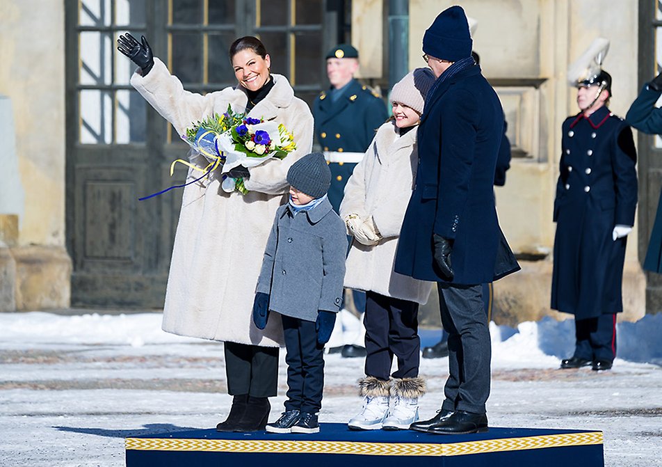 Kronprinsessans namnsdag firas på Inre borggården på Kungl. Slottet den 12 mars 2023. 