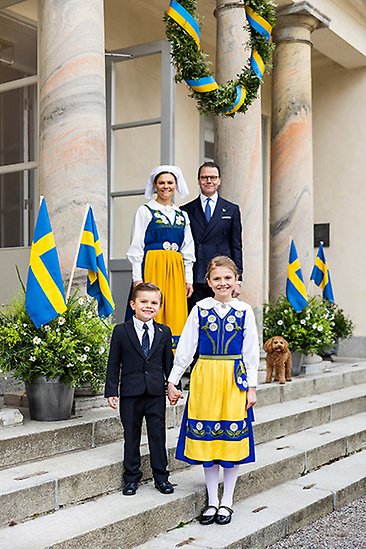 DD.KK.HH. Kronprinsessan, Prins Daniel, Prinsessan Estelle och Prins Oscar 2021