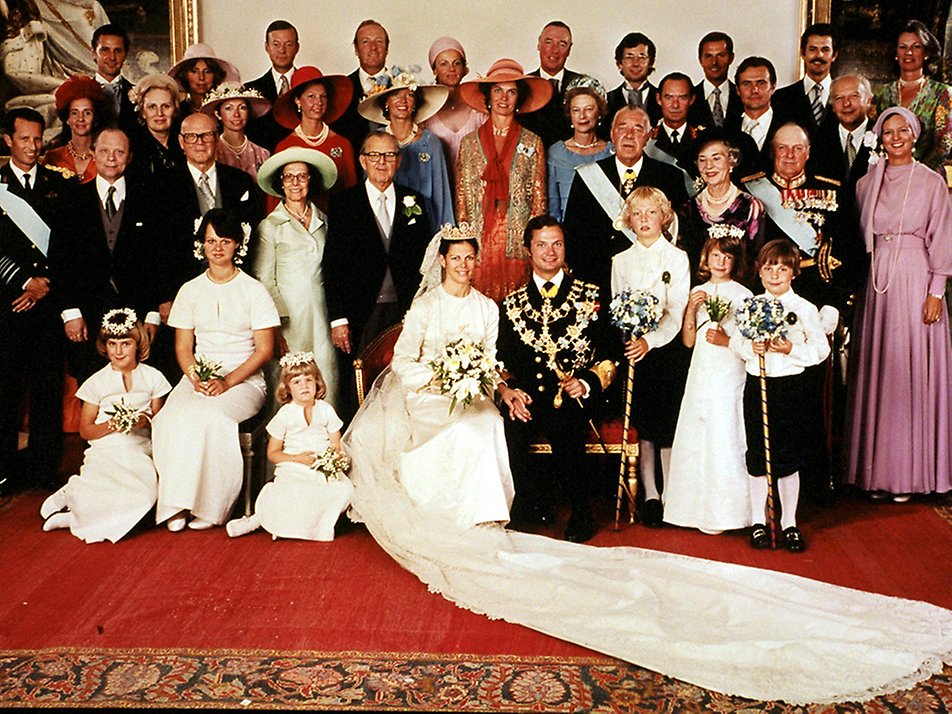 Det kungliga bröllopet den 19 juni 1976.