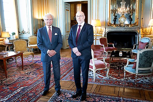 Kungen och Islands talman Steingrímur J. Sigfússon. 