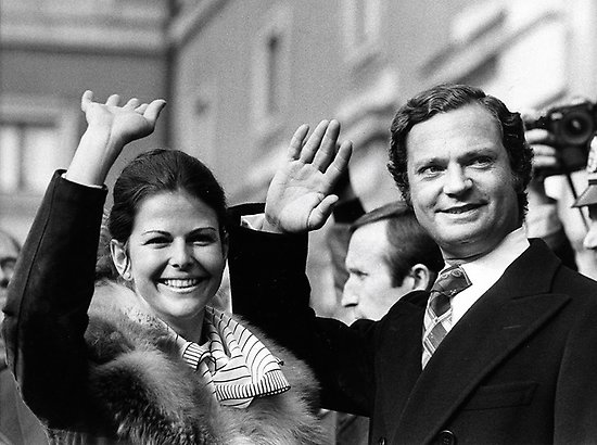HM The King and Miss Silvia Sommerlath 1976